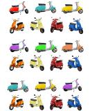 21 Stand Up MOPED/MOTORBIKE/MOD Themed Edible Wafer Paper Cake Toppers Decorations - Buy Online on GoSupps.com
