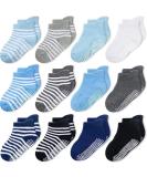 CozyWay Non-Slip Toddler Socks 1-3 Years | Boys Ankle Gripper Socks 12 Pairs - Buy Online on GoSupps.com