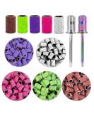 Buy 300 Pcs Nail Drill Sanding Bands - 5 Color Coarse to Fine Grits for Acrylic Nails Includes 2 Drill Bits | Professional Manicure & Pedicure Supplies - Buy Online on GoSupps.com