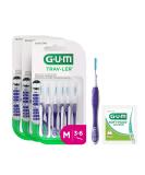 Gum Trav-Ler Professional Interdental Brushes | Antibacterial Bristles & Ergonomic Handle | 3x6 Pack + 1 Free Test | ISO Size 3 (1.3mm) | International Shipping Available - Buy Online on GoSupps.com