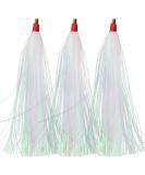 Fishing Mylar Flash Teaser Tail - 12pcs White Saltwater Bucktail Teaser for Teasers, Plugs, Fluke Rigs - Buy Online on GoSupps.com