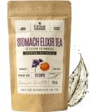 N 006 STOMACH ELIXIR TEA - Gut Health - Indigestion & Bloating Relief Peppermint Tea Chamomile Fennel Liquorice Root Anise Calendula Verbena Carrot Stomach Ease Detox Herbal Tea Infusion 70g Stomach Ease Tea - Buy Online on GoSupps.com