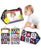 Tuaeccki Foldable Baby Mirror Toys | Black & White Contrast Pattern | 0-12 Months | Educational Toys for Newborns Boys & Girls - Buy Online on GoSupps.com