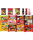 CNMART Samyang Hot Chicken Buldak Ramen HALAL/Pack of 10 Instant Noodles + 1 Free Bottle Samyang Sauce - Assorted 10 Different Flavours Case  - Buy Online on GoSupps.com