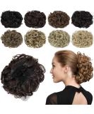 Yamel Medium Brown Chignon Hairpiece Curly Bun Scrunchie Extensions | Synthetic Updo Combs Messy Bun Hair Piece for Women - Buy Online on GoSupps.com