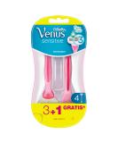 Buy Gillette Venus Sensitive Razor for Women - 4 Pack (3 + 1 Disposable) | International Shipping Available - Buy Online on GoSupps.com