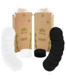 16x Reusable Makeup Remover Pads | 100% Bamboo Cotton | Washable Vegan & Eco-Friendly | Includes Laundry Net - Buy Online on GoSupps.com