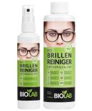 Biolab Organic Glasses Cleaner - 350 ml Savings Pack (100 ml Spray + 250 ml Refill) | Alcohol-Free Silicone-Free Perfect for Glasses & Display Cleaning - Buy Online on GoSupps.com