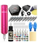Wormhole Tattoo Kit: Rotary Machine Pen, Cartridge Needles, Complete Set for Beginners - WTK104 Pink - Buy Online on GoSupps.com