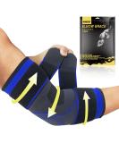 HENGZEY Dual-Binds Tennis Elbow Brace - Compression Sleeves for Tendonitis Men Women - Golfers Elbow Strap - Elbow Sleeve Weightlifting (Medium) - 1 Pair - Buy Online on GoSupps.com