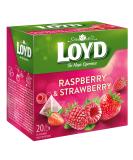 Mokate Loyd Raspberry & Strawberry Pyramid 20 Teabags 40 g - Buy Online on GoSupps.com
