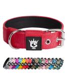 Buy Tspro Tactical Dog Collar - Military Quality 3.3cm Wide Adjustable S Size (35.5-43cm) Strong Red Dog Collar with Robust Metal Buckle - Buy Online on GoSupps.com