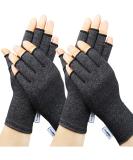 Arthritis Compression Gloves for Women - Medium 4-Pack | Joint Pain Relief & Carpal Tunnel Support | Fingerless Gloves for Rheumatoid & Osteoarthritis - Black - Buy Online on GoSupps.com