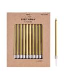 24-Count Gold Long Thin Metallic Birthday Candles for Cake Parties & Weddings - Buy Online on GoSupps.com