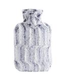 Samply 2L Hot Water Bottle with Furry Navy Blue Cover - Warmth & Comfort for All Seasons - Buy Online on GoSupps.com