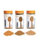 Premium Allrecipes Sweet Spices Set - Cinnamon, Ground Cloves, Nutmeg in Glass Jars with Sifter Caps (Set of 3) - Buy Online on GoSupps.com