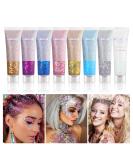 8 Color Body Glitter,Face Glitter Gel,Hair Glitter,Self Adhesive Glitter Gel,Chunky Glitter Festival Accessories,Cosmetic Glitter Makeup - Buy Online on GoSupps.com