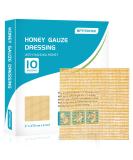 Manuka Honey Gauze Dressing - 2x2 Pack of 10 | Wound Care Bandages for Cuts Scalds & Burns | Premium Wound Dressing Products - Buy Online on GoSupps.com