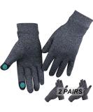 Buy 2 Pairs Arthritis Gloves - Full Finger Compression Gloves for Carpal Tunnel & Joint Pain Relief - Touchscreen Medium Black for Men & Women - Buy Online on GoSupps.com