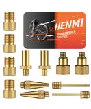 Henmi 12PC Bicycle Valve Adapters - French Valve Adapters for SV DV AV - Durable Accessories for Air Pumps & Bicycle Pumps - Buy Online on GoSupps.com
