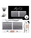 120 Cluster 3D False Eyelashes Kit - D Curl, Reusable, Natural Look | DIY Cluster Eyelash Extensions - 10-16MM-DM27 - Buy Online on GoSupps.com