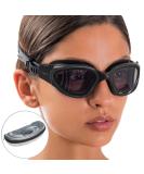 AqtivAqua Wide View Swimming Goggles - All Black Goggles + Silver Case Shade - Buy Online on GoSupps.com