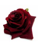Dark Red Velvet Rose Hair Flower Clip and Pin - Medium | Elegant Accessory - Buy Online on GoSupps.com