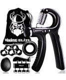 Viking Elite Hand Trainer - Adjustable Forearm & Wrist Trainer Set for Finger Strength Stress Relief & Grip Training - Buy Online on GoSupps.com