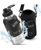 Stainless Steel PET & Partner Drinking Bottle | Includes 2 Portable Dog Bowls for On-the-Go Hydration - Buy Online on GoSupps.com