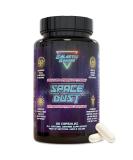 Space Dust - All-Natural Nootropic for Focus & Energy | 60 Capsules | Boost Memory Motivation & Cognitive Function with Teacrine Caffeine & Amino Acids | International Shipping Available - Buy Online on GoSupps.com