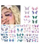 14 Sheets Glitter Butterfly Temporary Tattoos Sticker for Women Girls Eye Face Makeup Decoration  Flash Fairy Wings Body Art Shiny Butterflies Waterproof Fake Tattoos for Festival Party Eye Decor - Buy Online on GoSupps.com