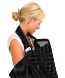 BebeChic Oeko-Tex Certified Cotton Breastfeeding Cover - Black/White Dot - Buy Online on GoSupps.com