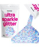 Hemway Premium Ultra Sparkle Silver Holographic Glitter - 100g Multi-Purpose Super Chunky Flake for Arts Crafts Nails Cosmetics & Festivals - Buy Online on GoSupps.com