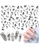 3D Flower Nail Charms 100CPS Mixed Rose Flower Metal Nail Gems Studs Retro Nail Art Decorations Ornaments for Nail Design Supplies Jewelry Accessories (Vintage Silver) - Buy Online on GoSupps.com
