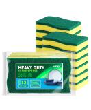 AIDEA Heavy Duty Scrub Sponge-24Count, Sponges for Dishes, Heavy Duty Cellulose Sponge, Cleans Fast Without Scratching, Cleaning Sponges for Everyday Jobs for Dishes, Pots, Pans 24 Count (Pack of 1) - Buy Online on GoSupps.com