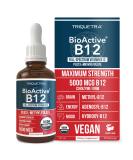 Organic Vitamin B12 - 5000 mcg, 3 BioActive B12 Forms: Methyl B12, Adenosyl B12 & Hydroxy B12 - Plus L-Methylfolate Cofactor | Sublingual Form, Cherry Flavor, Vegan, Non-GMO (60 Servings) - Buy Online on GoSupps.com