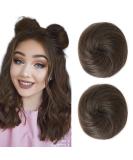 REECHO 2 PCS Mini Claw Clip in Messy & Cat Ears Hair Bun Extensions Wig Accessory Updo Hairpieces for Women Girls (Pack of 2-3" Straight Medium Ash Brown) Pack of 2 - 3" Straight Medium Ash Brown - Buy Online on GoSupps.com