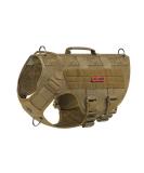 Oneigris No-Pull Dog Harness - Ultra Breathable Adjustable Mesh Vest for Large/Medium Dogs with 2 Handles - Brown (L: Neck 45-63cm Breast 68-91cm) - International Shipping Available - Buy Online on GoSupps.com