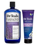 Dr Teal's Mothers Day Gift Set - 2 Pack (42oz) - Lavender Foaming Bath & Nighttime Therapy Lotion for Better Sleep - Buy Online on GoSupps.com