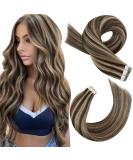 Moresoo Highlight Brown and Blonde 20 Inch Tape in Human Hair Extensions - 20 Pieces/50g - Buy Online on GoSupps.com
