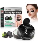 Collagen Under Eye Patches - Dark Circles & Puffy Eyes Treatment - 30 Pairs (Bamboo Charcoal) - Buy Online on GoSupps.com