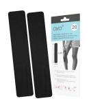 Therapeutic Kinesiology Tape - 20 Strips Black | Muscle Pain Relief & Support for Ankle Shoulder & Hip | Kinesio Tape for Recovery - Buy Online on GoSupps.com