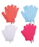 Pairs Exfoliating Bath Gloves - Double Sided Body Scrub Mitts for Shower & Spa | 4 Colors Available - Buy Online on GoSupps.com