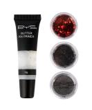 Buy BYS Glitter Face and Body Kit Rebel Instant Sparkle with 3 Assorted Glitters & Fix Primer for Stunning Looks International Shipping - Buy Online on GoSupps.com