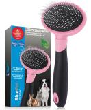 Bluepet Cat & Small Dog Brush | Gentle Undercoat Removal & Daily Fur Care - Mini Pink Rabbit Brush - Buy Online on GoSupps.com