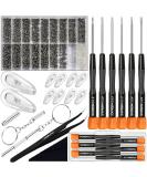 TEKPREM Eyeglass Repair Tools Kit - Glasses Screwdriver Set with Screws, Nose Pads, Tweezer, Cleaning Cloth - for Eye glasses, Sunglasses Repair and Nose Piece Replacement - Buy Online on GoSupps.com