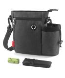 AEMIAO Dog Walking Bag with Bottle Holder Outdoor Dog Training Treat Pouch Large Dog Treat Bag with Removable Liner Waist & Shoulder Belt 3 Ways to Wear Free One Roll of Poo Bags - Buy Online on GoSupps.com