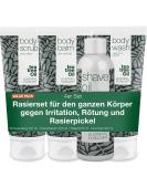 Ultimate Body Shaving Set - Wash Peel Balm & Oil with Soothing Tea Tree - Ideal for Sensitive Skin - Shop Internationally - Buy Online on GoSupps.com