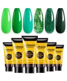 BURANO Poly Extension Gel Nail Kit - 6 Colors Builder Set for DIY Nail Art - Green Poly Nail Gel Kit for Beginners & Professionals - Buy Online on GoSupps.com
