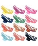 Puniae 12Pcs Big Hair Claw Clips - 4.3 Inch Large Banana Jaw Clips for Women and Girls - Non-slip Matte Hair Accessories with Strong Hold - Buy Online on GoSupps.com